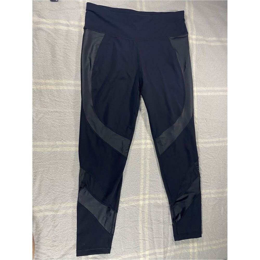 Sweaty Betty Black The Power 7/8 Mesh Leggings EUC Athletic Pants